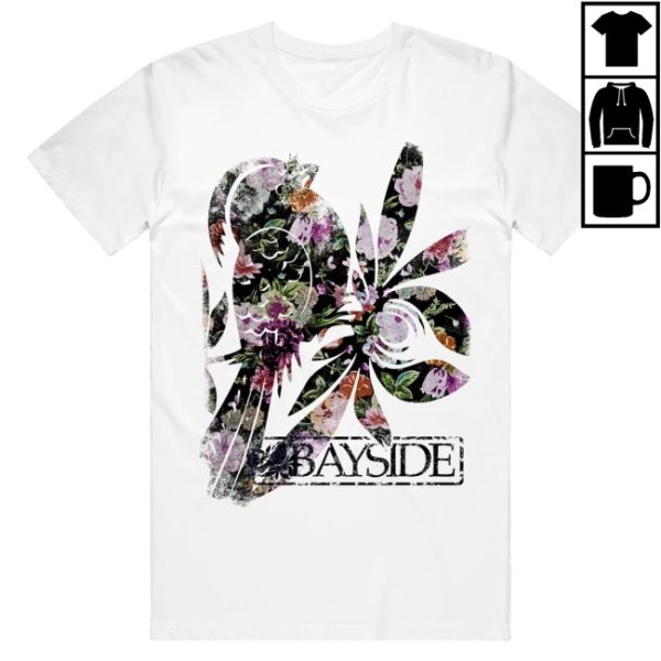 kenny Bayside Merch Shudder Bird Floral White Shirt