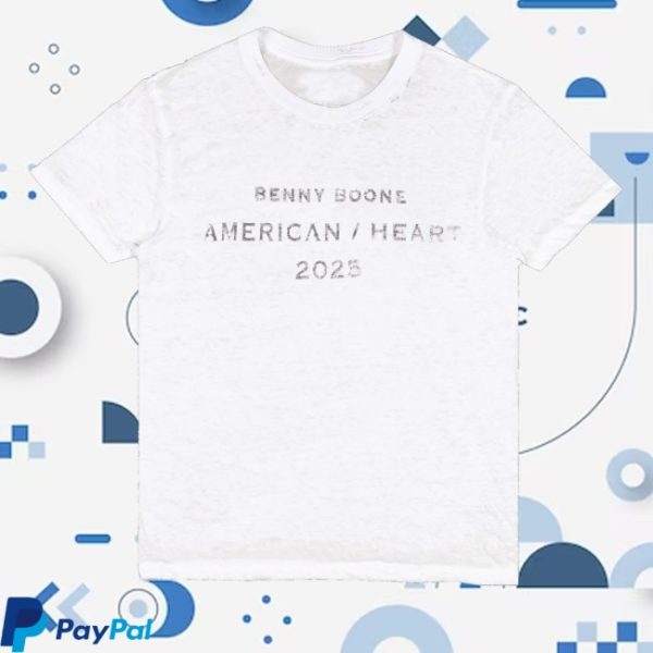 kenny Benson Boone Merch Store American Heart 2025 Distressed Shirt
