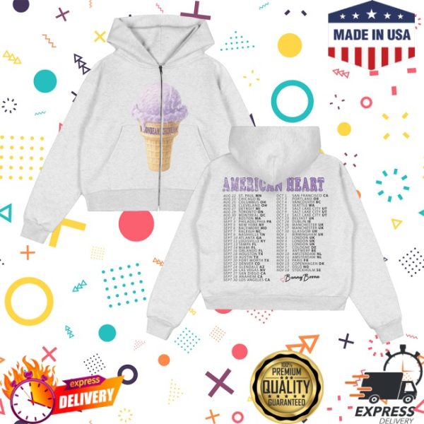 kenny Benson Boone Merch Store Ice Cream Zip Hoodiess