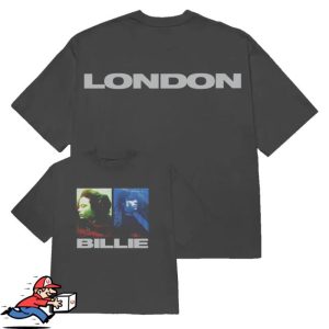 kenny Billie Eilish Merch Shop Store Dual Photo London Washed Black Shirt