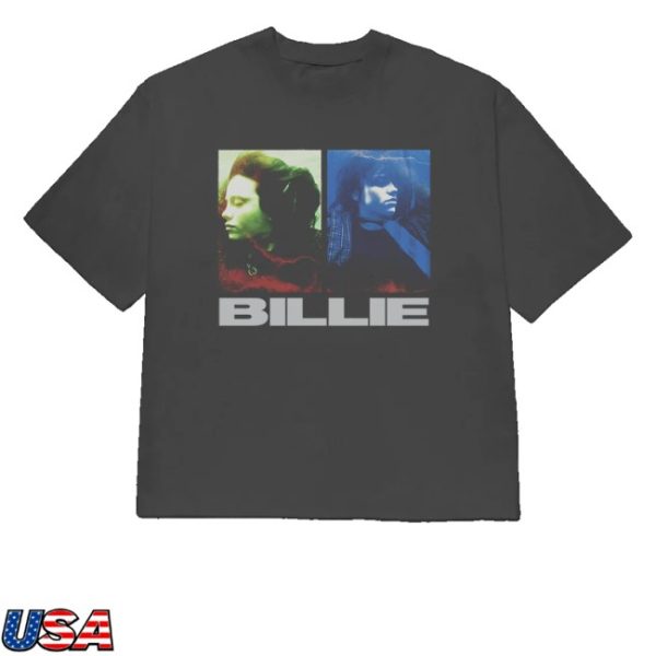 kenny Billie Eilish Merch Store Dual Photo London Washed Black Shirts