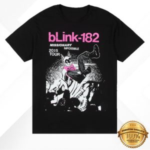 kenny Blink 182 Merch Store Missionary Impossible Tour Black Shirt kenny Blink 182 Merch Store Missionary Impossible Tour Black Shirt