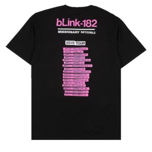 kenny Blink 182 Merch Store Missionary Impossible Tour Black Shirts kenny Blink 182 Merch Store Missionary Impossible Tour Black Shirts
