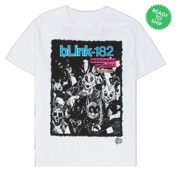 kenny Blink 182 Merch Store Missionary Impossible Tour White Shirt