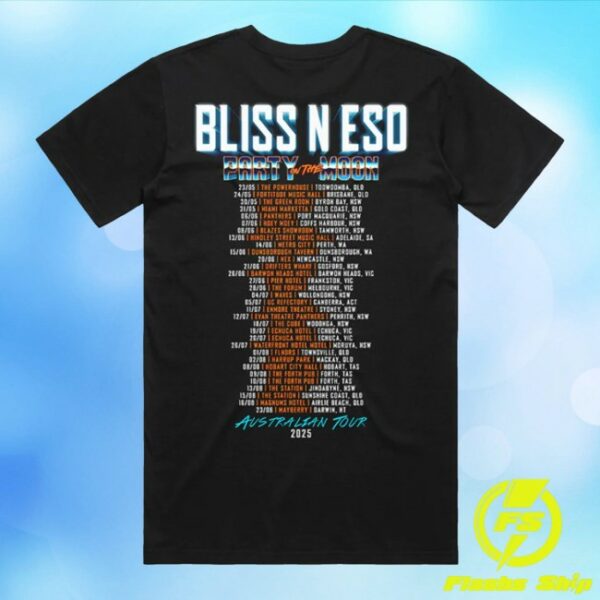 kenny Bliss N Eso Merch Store Party On The Moon Tour Black Shirts