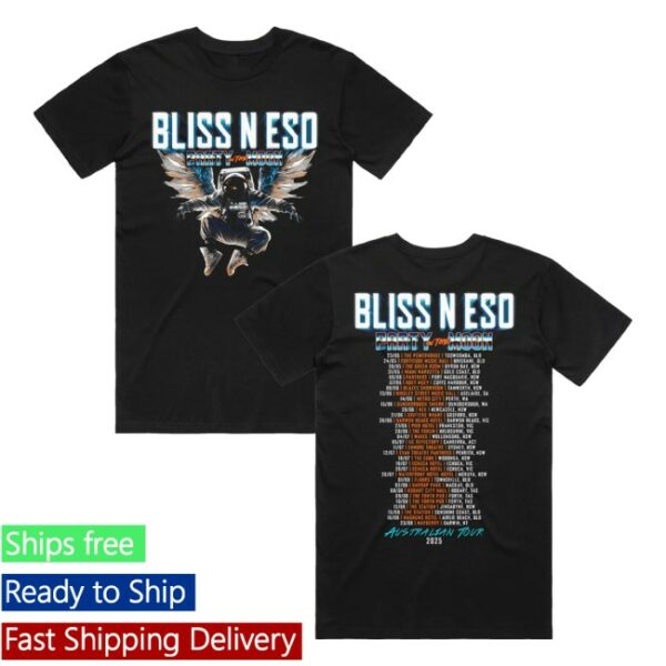 kenny Bliss N Eso Merch Store Party On The Moon Tour Black Shirtss