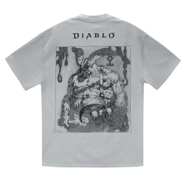 kenny Blizzard Gear Merch Diablo Butcher Sketch Grey Shirt1