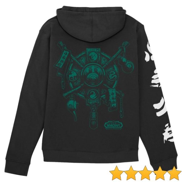 kenny Blizzard Gear Merch World Of Warcraft Mists Of Pandaria Pandaren Crest Black Pullover Hoodie1