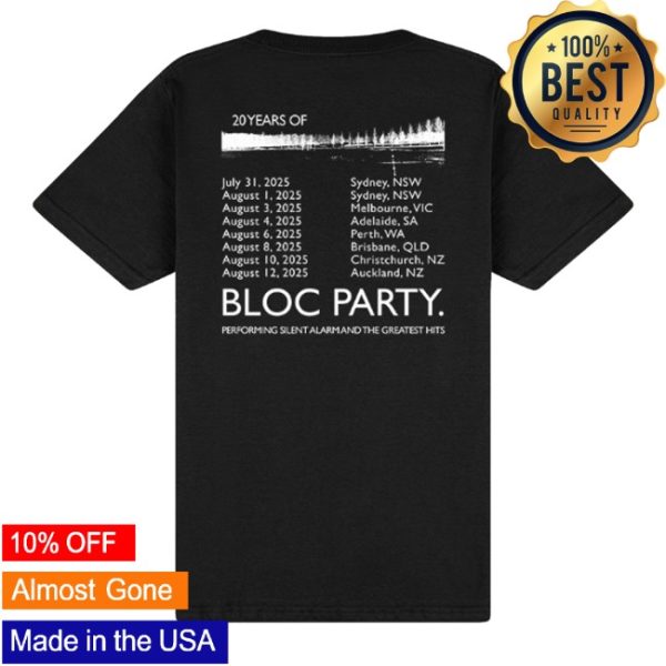 kenny Bloc Party Store Merch Tour Black Shirts