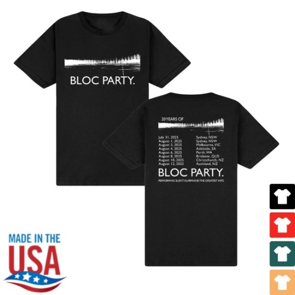 kenny Bloc Party Store Merch Tour Black Shirtss