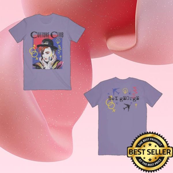kenny Boy George And Culture Club Merch Store Shop Sketchy Symbols Lavender Tee