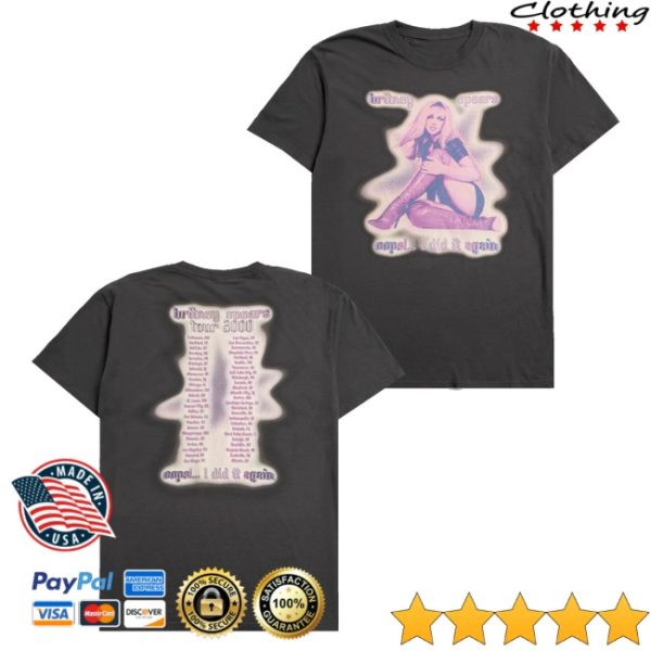 kenny Britney Spears Merch Oops Tour Anniversary Shirt0