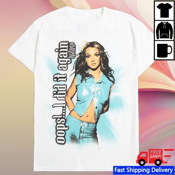 kenny Britney Spears Merch Oops Tour Anniversary White Shirt0
