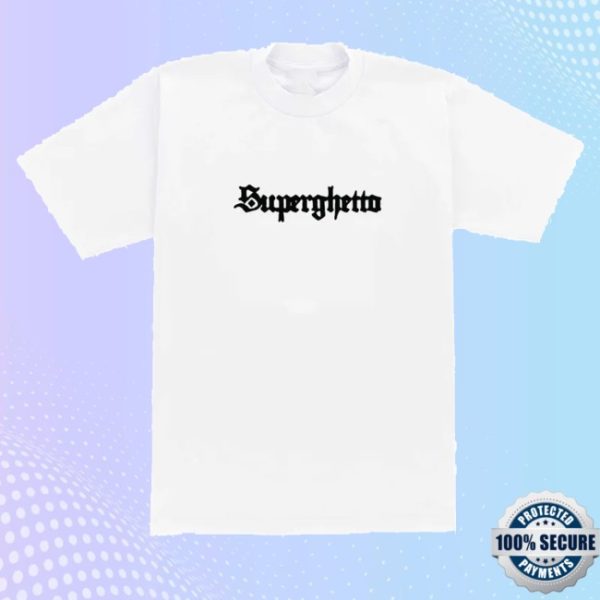 kenny Buddy Merch Store Superghetto Word Mark Tee White