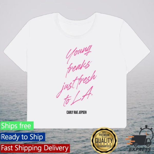 kenny Carly Rae Jepsen Shop Merch Young Freaks Just Fresh To LA Cropped Shirt