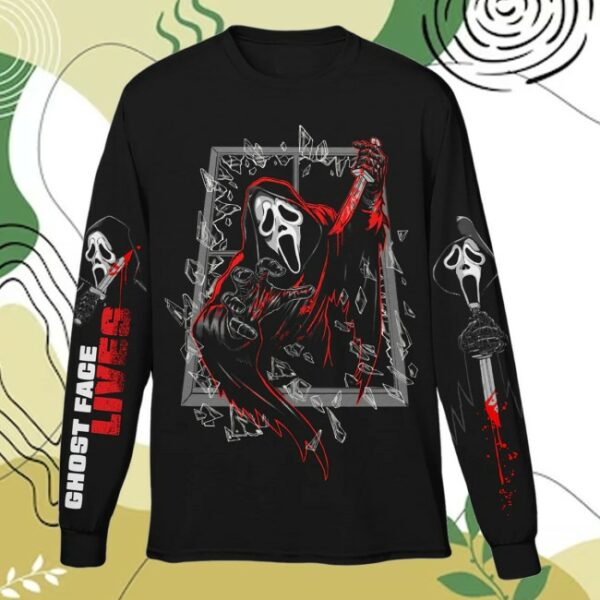 kenny Cavity Colors Merch Store Ghost Face Party Crasher Long Sleeve Shirt