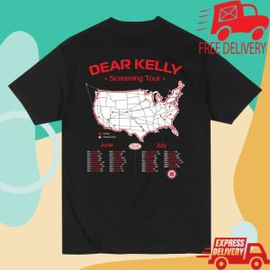 kenny Channel 5 Merch Dear Kelly Black Tee kenny Channel 5 Merch Dear Kelly Black Tee