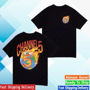 kenny Channel 5 Merch On Fire Black Tee0 kenny Channel 5 Merch On Fire Black Tee0