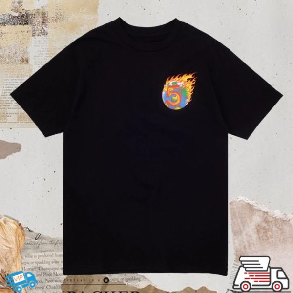 kenny Channel 5 Merch On Fire Black Tee1