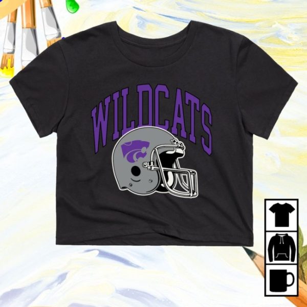 kenny Charlie Hustle Merch Kansas State Wildcats Womens K State Black Crop Top