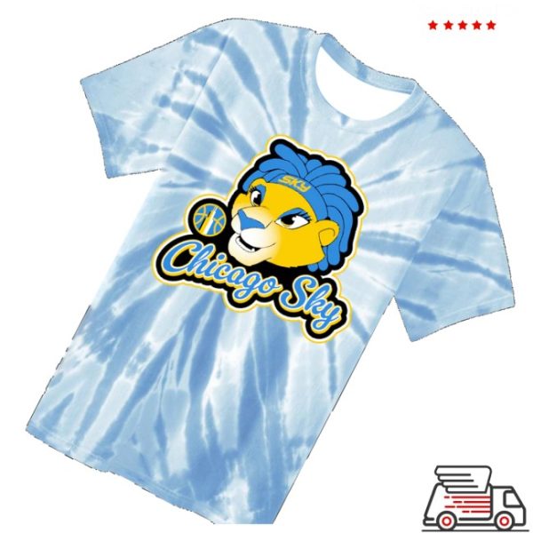 kenny Chicago Sky Merch Store Youth Tie Dye Shirts Skye Mascot