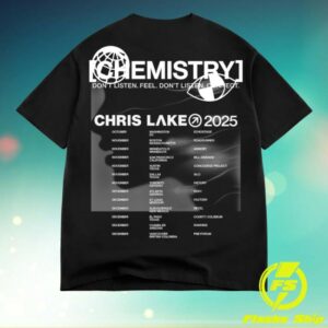 kenny Chris Lake Merch Store Chemistry Tour Black Shirt Falling kenny Chris Lake Merch Store Chemistry Tour Black Shirt Falling