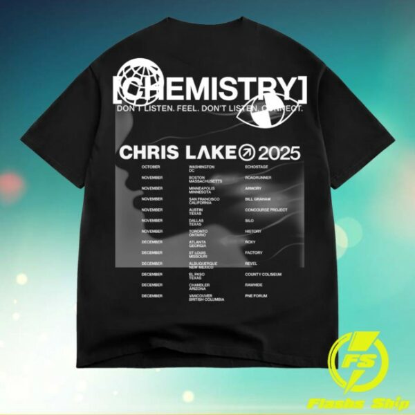 kenny Chris Lake Merch Store Chemistry Tour Black Shirt Falling