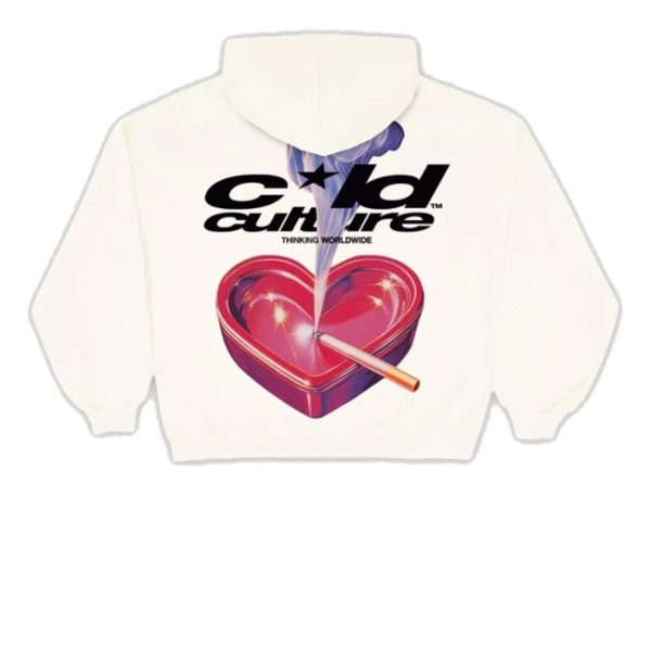 kenny Cold Culture Merch Store Heart Ashtray Hoodie White