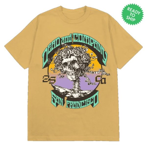 kenny Dead And Company Merch Dead Company Bertha Mustard Tee0