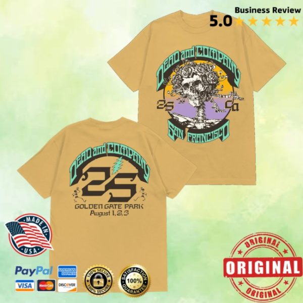 kenny Dead And Company Merch Dead Company Bertha Mustard Tee1