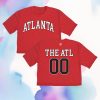 kenny Dicks Sporting Goods Merch Where Im From Womens Atlanta Red 2 Hit Cropped Short Sleeve Shirt