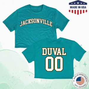 kenny Dicks Sporting Goods Merch Where Im From Womens Jacksonville Teal 2 Hit Cropped Short Sleeve Shirt kenny Dicks Sporting Goods Merch Where Im From Womens Jacksonville Teal 2 Hit Cropped Short Sleeve Shirt