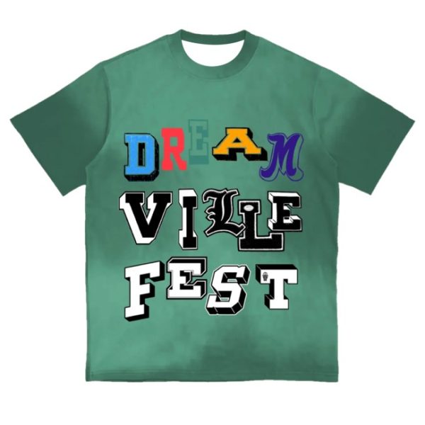 kenny Dreamville Festival Merch Dv 25 Varsity Letters Washed Cedar Tee0