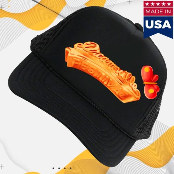 kenny Dreamville Festival Merch Dv Fest Gold Bar Logo Black Hat0