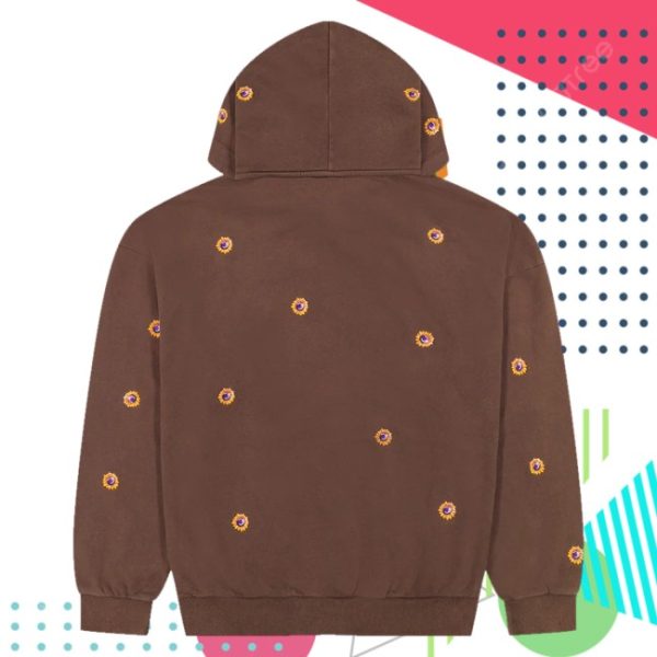 kenny Dreamville Festival Merch Dv Sunflowers Brown Hoodie0