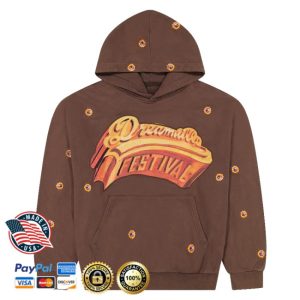 kenny Dreamville Festival Merch Dv Sunflowers Brown Hoodie1
