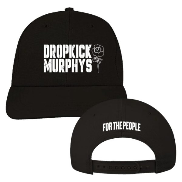 kenny Dropkick Murphys Merch For The People Logo Snapback Hat Black