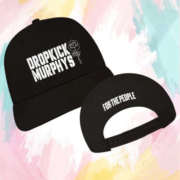 kenny Dropkick Murphys Merch For The People Logo Snapback Hat Black1