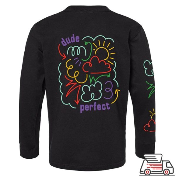 kenny Dude Perfect Official Store Doodle Ls Tee