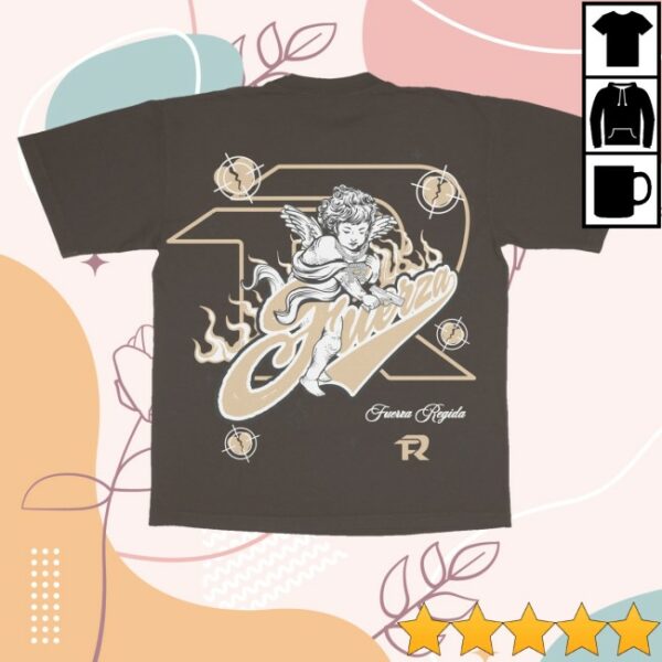 kenny Fuerza Regida Shop Merch Angel Caido Brown Tee1