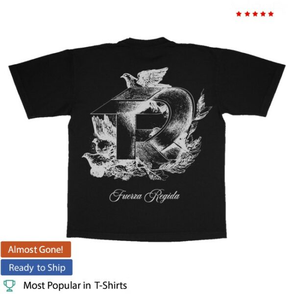 kenny Fuerza Regida Shop Merch Dove Black Tee1