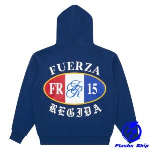 kenny Fuerza Regida Shop Merch Paris Hoodie Navy kenny Fuerza Regida Shop Merch Paris Hoodie Navy