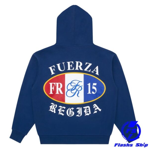 kenny Fuerza Regida Shop Merch Paris Hoodie Navy