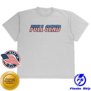 kenny Full Send Merch Full Send Usa Logo Grey Shirt