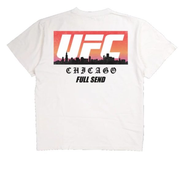 kenny Full Send Merch Store Ufc Chicago Skyline White Shirts