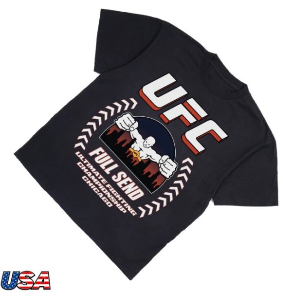 kenny Full Send Merch Ufc Chicago Cage Black Shirt1