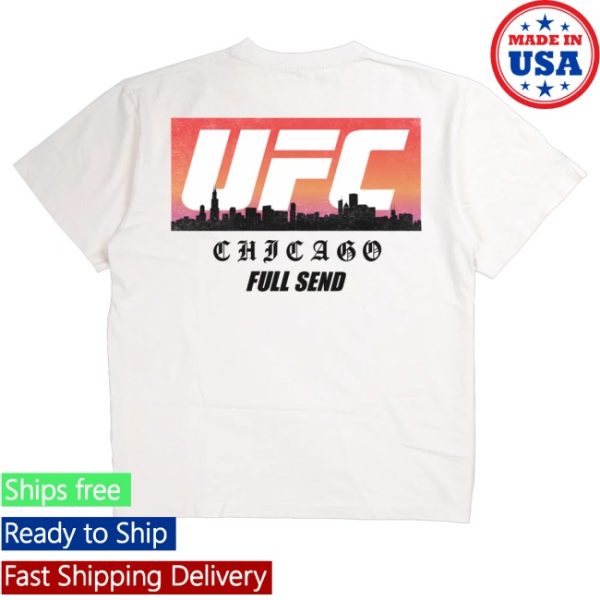 kenny Full Send Merch Ufc Chicago Skyline White Shirt1