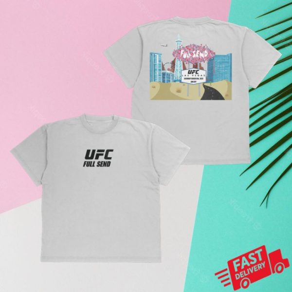 kenny Full Send Merch Ufc Sin City Grey Shirt0