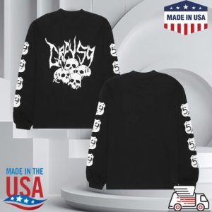 kenny G59 Merch Store Black Skull Long Sleeve Teess