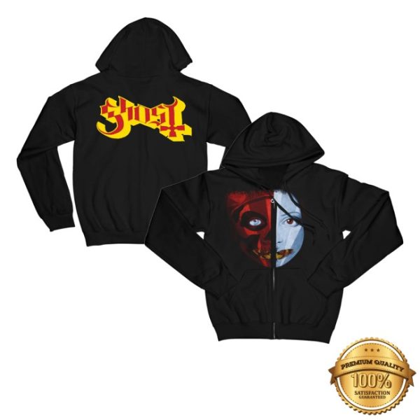 kenny Ghost Merch Store Split Face Zip Hoodiess